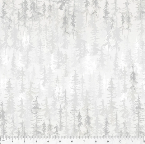 Majestic Pine Forest Cloud novelty quilting fabric by Whistler Studios for Windham Fabrics