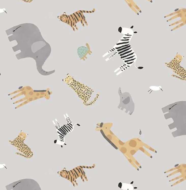 Grasslands The Bare Necessities Stone novelty quilting fabric by Dear Stella