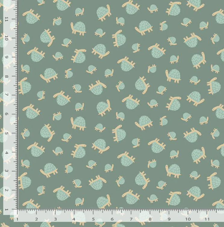 Grasslands We Shell Overcome Ivy novelty quilting fabric by Dear Stella