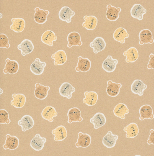 Grasslands Cubs Tan novelty quilting fabric by Dear Stella