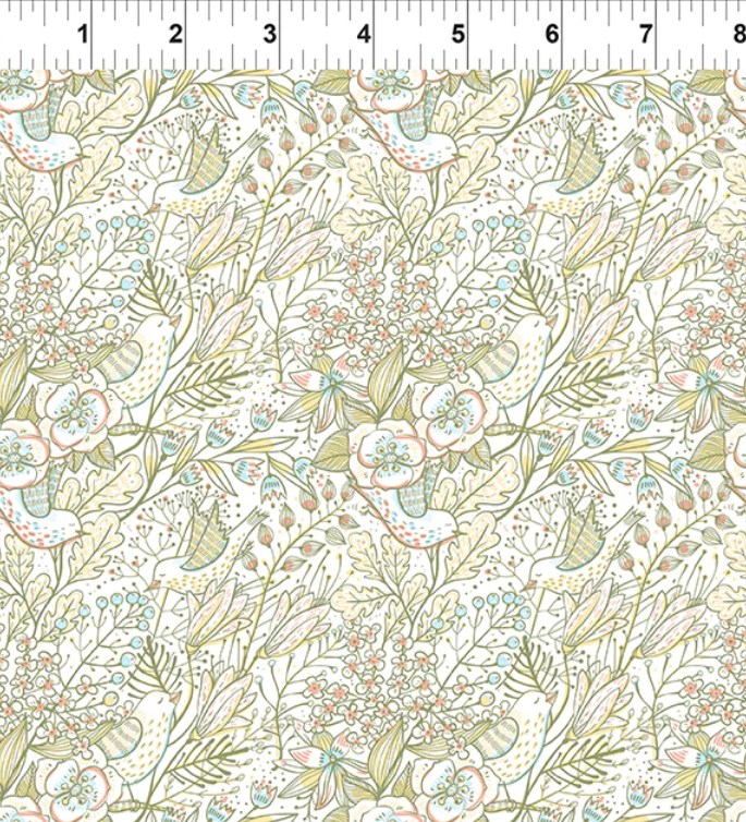 Whimsy White blender quilting fabric by In The Beginning Fabrics