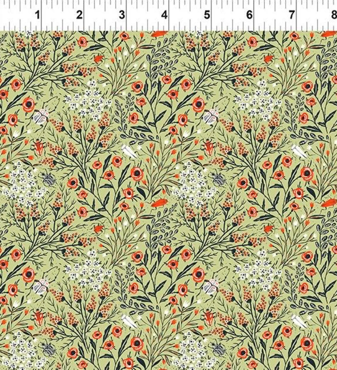 Whimsy Light Green blender quilting fabric by In The Beginning Fabrics