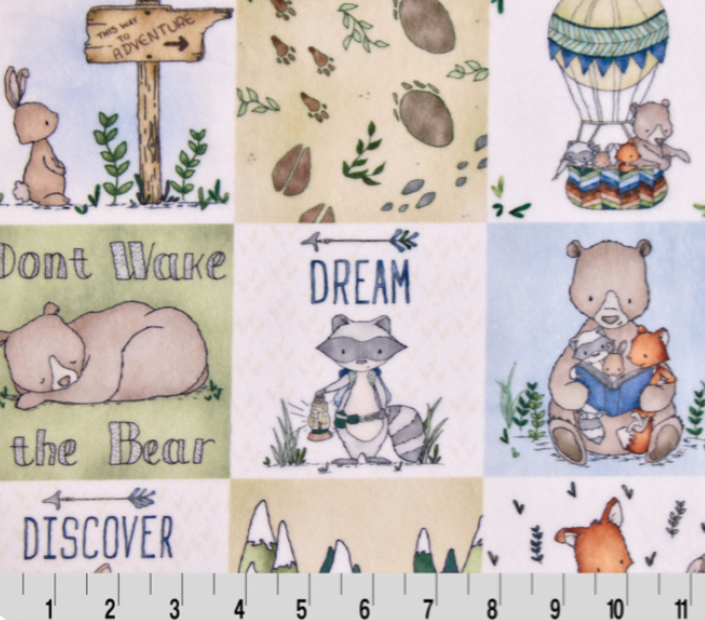 Sweet Melody Blocks Cuddle minky fabric by Shannon