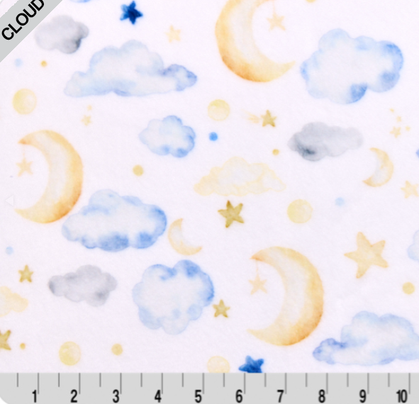 Little Moonbeams Cloud Cuddle minky fabric by Shannon