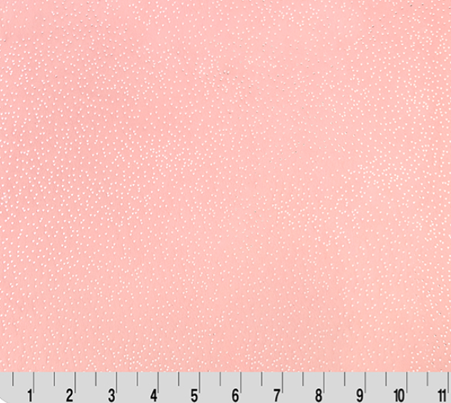 Glitter Cuddle Blush Silver minky fabric by Shannon