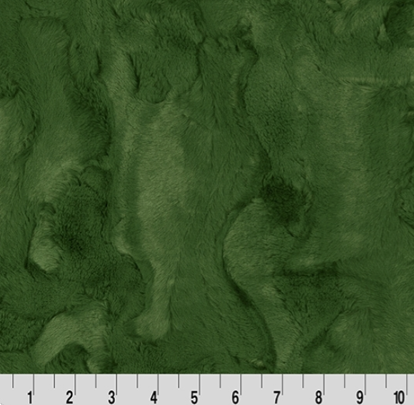 Luxe Cuddle Hide Evergreen minky fabric by Shannon