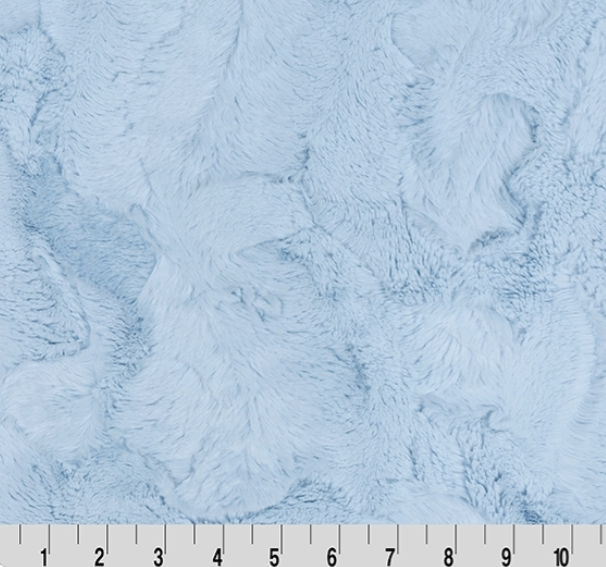 Luxe Cuddle Hide Baby Blue minky fabric by Shannon