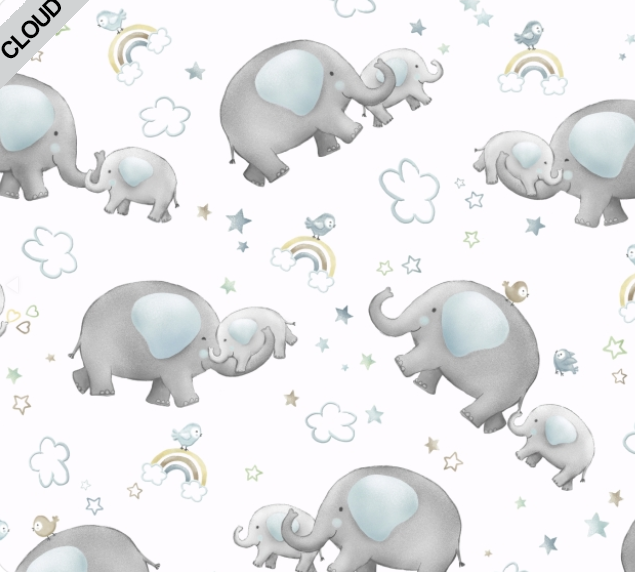 Little Peanut Cloud Cuddle minky fabric by Shannon