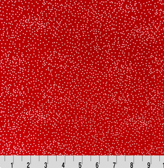 Glitter Cuddle Scarlet Silver minky fabric by Shannon