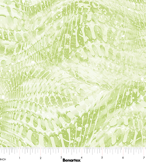 Dragonfly Wonder Rippling Waves Light Leaf blender quilting fabric by Benartex