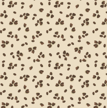 Perfect Blend Digital Coffee Beans Cream novelty quilting fabric by Clothworks