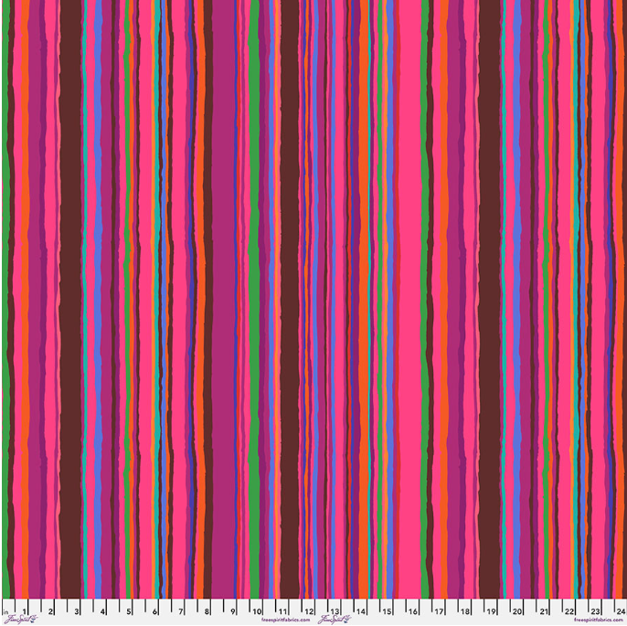 Echo Stripe Red quilting fabric by Kaffe Fassett for Free Spirit