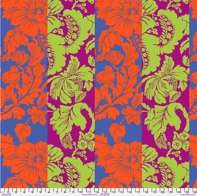 Romance Hot floral quilting fabric by Kaffe Fassett for Free Spirit