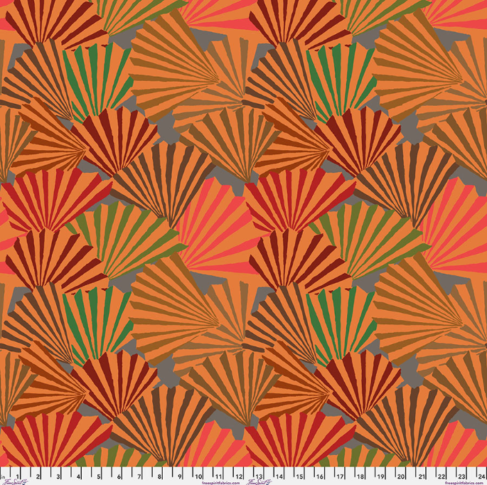 Fanfare Brown geometric quilting fabric by Kaffe Fassett for Free Spirit