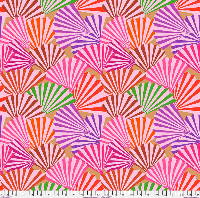 Fanfare Red geometric quilting fabric by Kaffe Fassett for Free Spirit