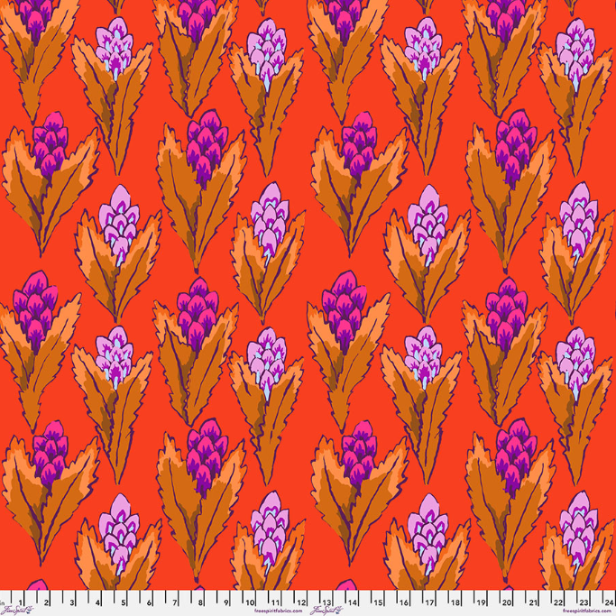 Hyacinth Red floral quilting fabric by Kaffe Fassett for Free Spirit