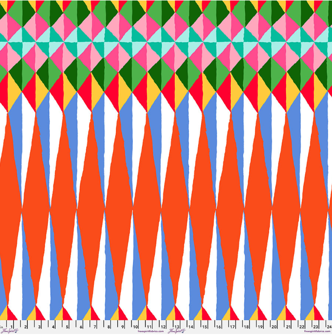 Spike Hot geometric quilting fabric by Kaffe Fassett for Free Spirit
