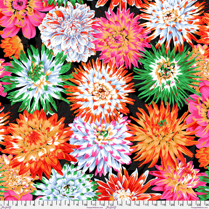 Cactus Dahlia Contrast floral quilting fabric by Kaffe Fassett for Free Spirit