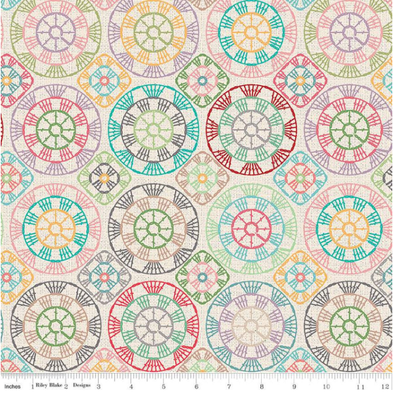 Chunky Thread Crochet Circles 108 inch backing kit by Riley Blake