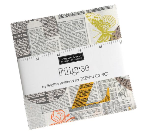 Filigree mini charm pack precut squares by Moda