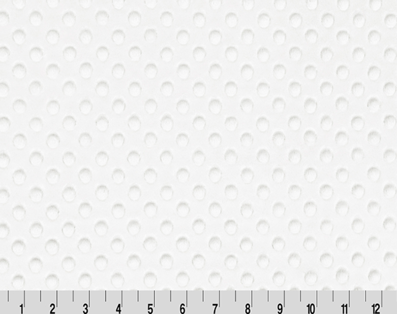 Dimple Cuddle White minky fabric by Shannon