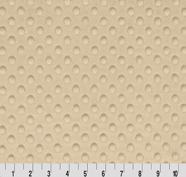 Dimple Cuddle Beige minky fabric by Shannon