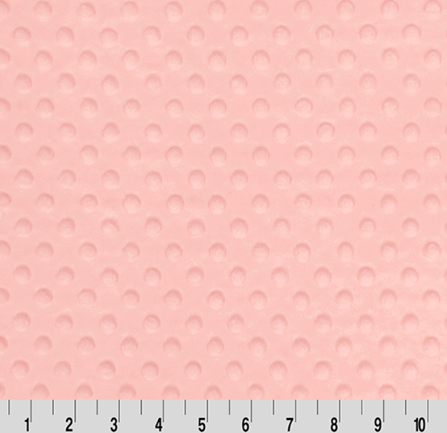 Dimple Cuddle Baby Pink minky fabric by Shannon