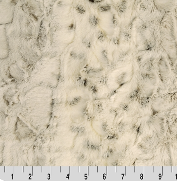 Luxe Cuddle Milan Lynx Natural Taupe minky fabric by Shannon