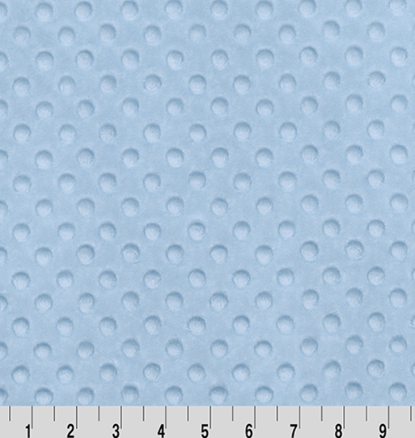 Solid Cuddle Dimple Baby Blue minky fabric by Shannon