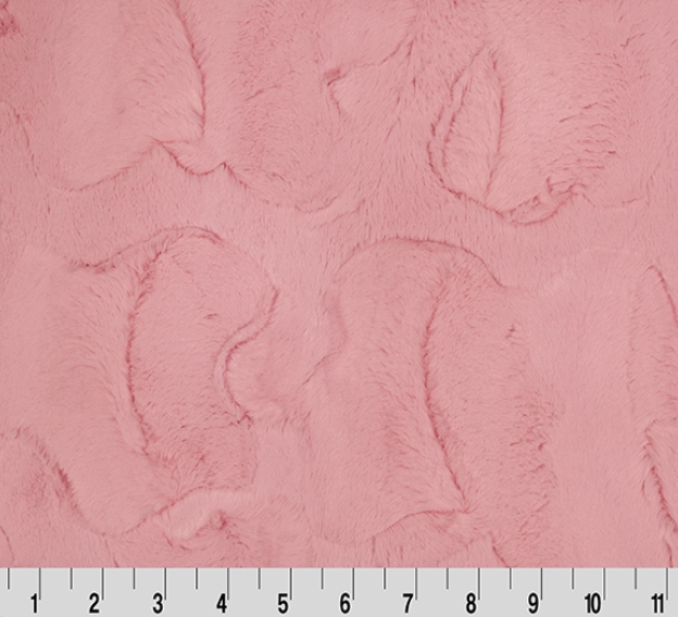 Luxe Cuddle Hide Bubblegum minky fabric by Shannon