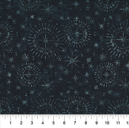 4th and Main Favorites Compass Star Black quilting fabric by Northcott