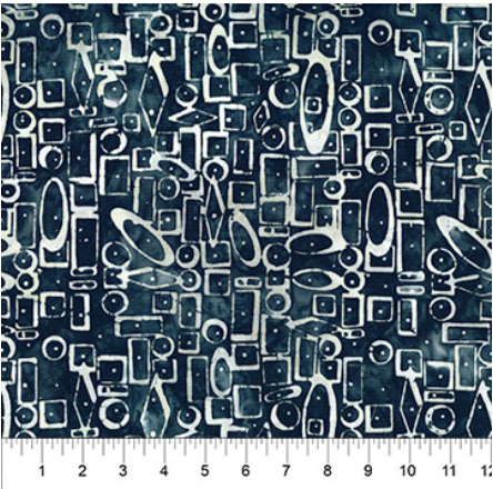 4th and Main Favorites Boxes Midnight quilting fabric by Northcott