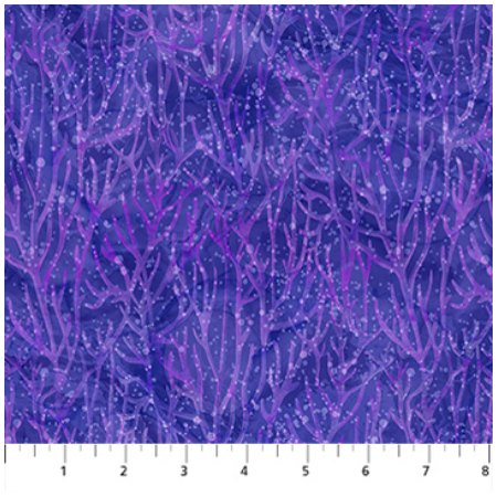 Coral Reef Tonal Coral Purple quilting fabric by Northcott