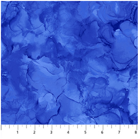 Coral Reef Mirage Lapis quilting fabric by Northcott
