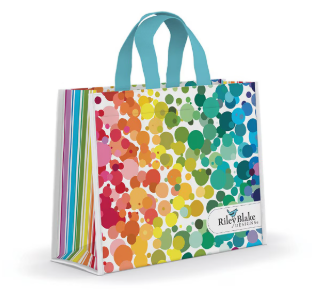 Colorful Confetti vinyl tote bag by Riley Blake