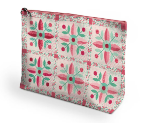 Lori Holt Berry and Sage vinyl project bag by Riley Blake