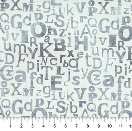 Abstraction Alpha Light Sea Fog batik quilting fabric by Northcott