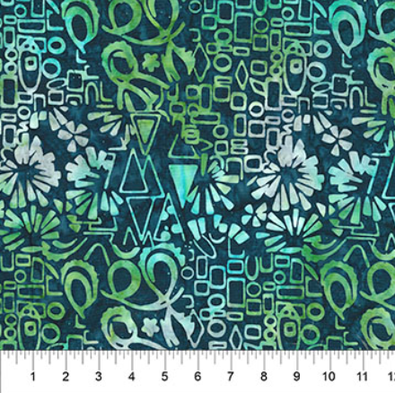 Abstraction Collage Abstract Midnight batik quilting fabric by Northcott