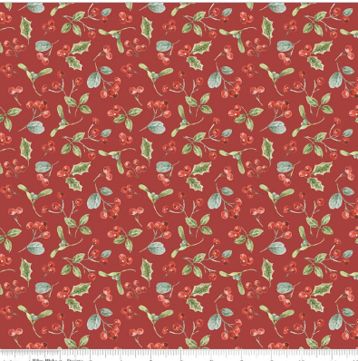 Holiday Spirit Berries Red quilting fabric by Riley Blake
