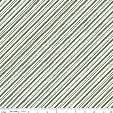 Holiday Spirit Stripes Green quilting fabric by Riley Blake