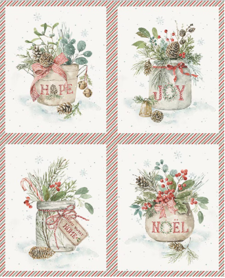 Holiday Spirit Season's Greetings pillow fabric panel by Riley Blake