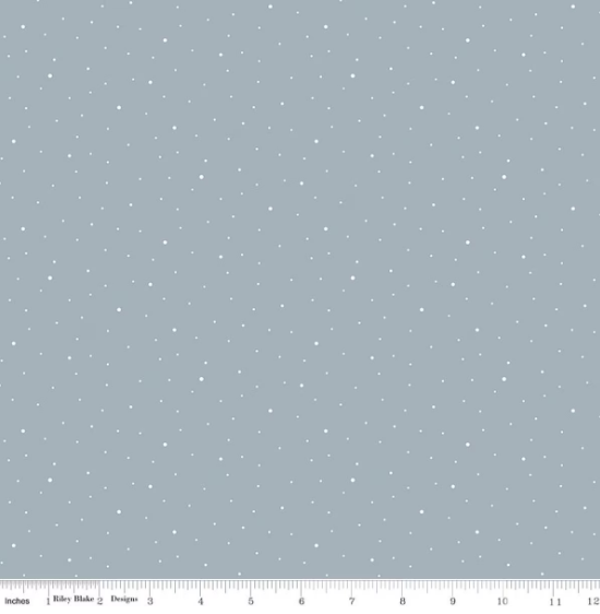 Dapple Dot Silver flannel quilting fabric by Riley Blake
