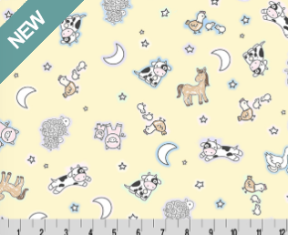 Goodnight Farm Dreamy Barn Butter minky fabric by Shannon Fabrics