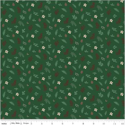 Christmas Time Foliage Forest quilting fabric by Riley Blake
