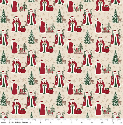 Christmas Time Main Linen quilting fabric by Riley Blake