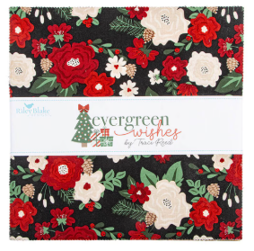 Evergreen Wishes 10 inch stacker precut fabric bundle by Riley Blake