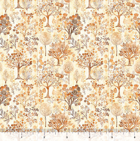 Pandaland Trees Cream quilting fabric by Quilting Treasures