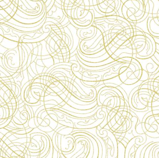 Christmas Wish White with gold metallic quilting fabric by Hoffman