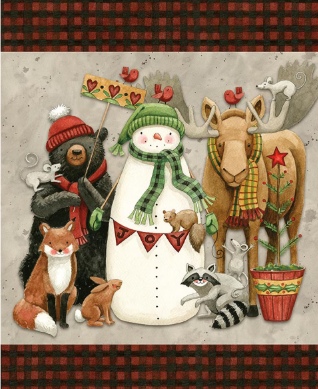 Northern Christmas fabric panel by Riley Blake