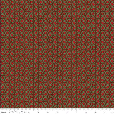 Northern Christmas Stars Red quilting fabric by Riley Blake